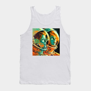 We Are Floating In Space - 21 - Sci-Fi Inspired Retro Artwork Tank Top